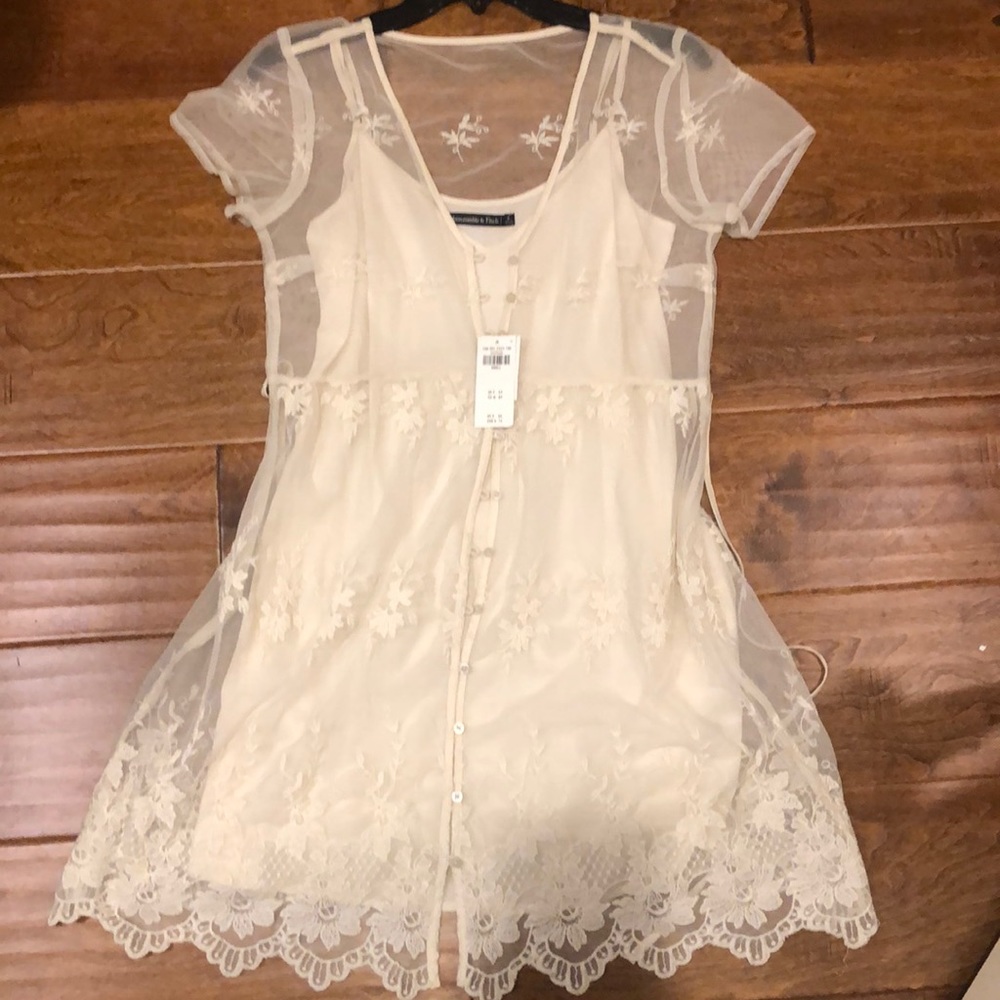 Ivory Embroidered Dress